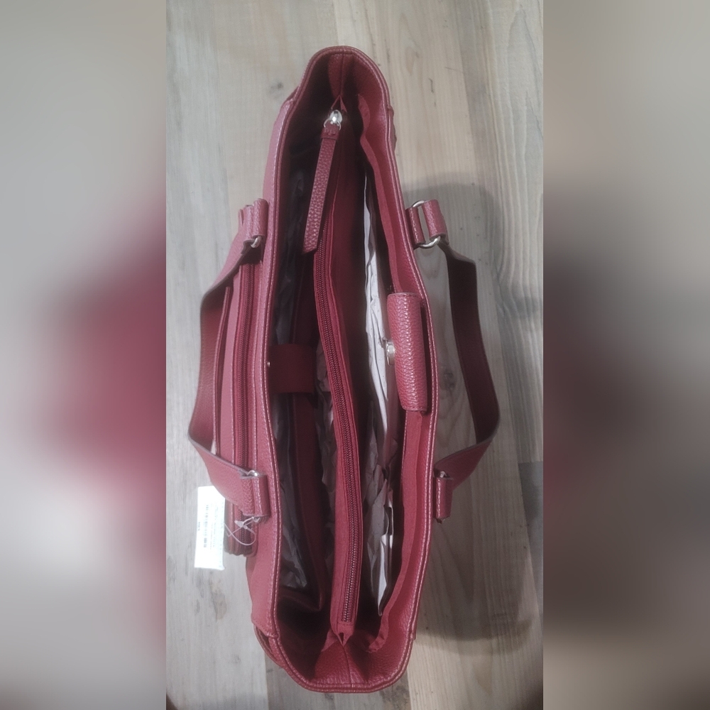 Liz Claiborne Roxy work tote red - Picture 3 of 7